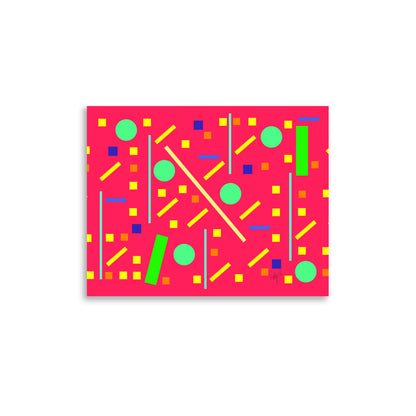 Squares and petite rectangles (pink), Poster