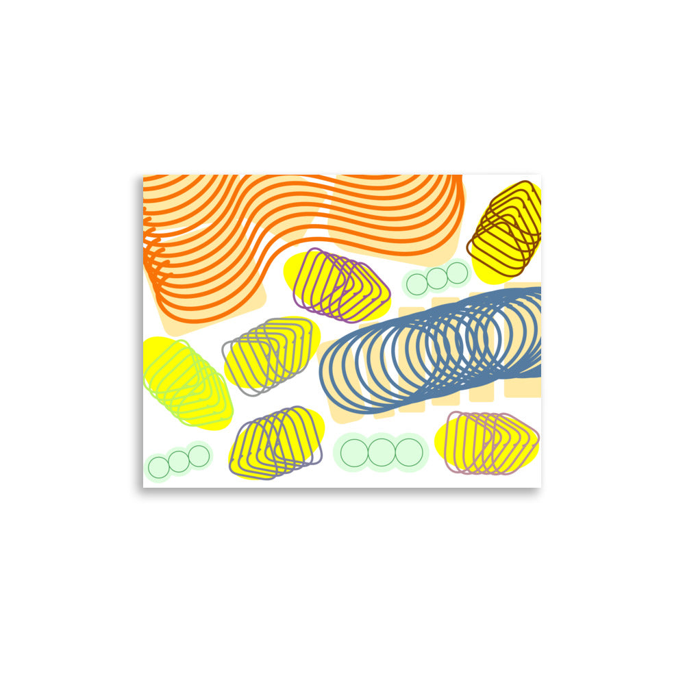 Spiral momentum (orange and colors), Poster