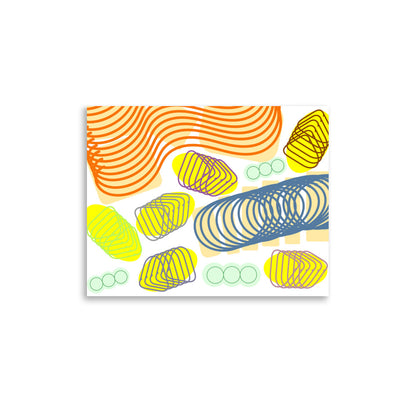 Spiral momentum (orange and colors), Poster