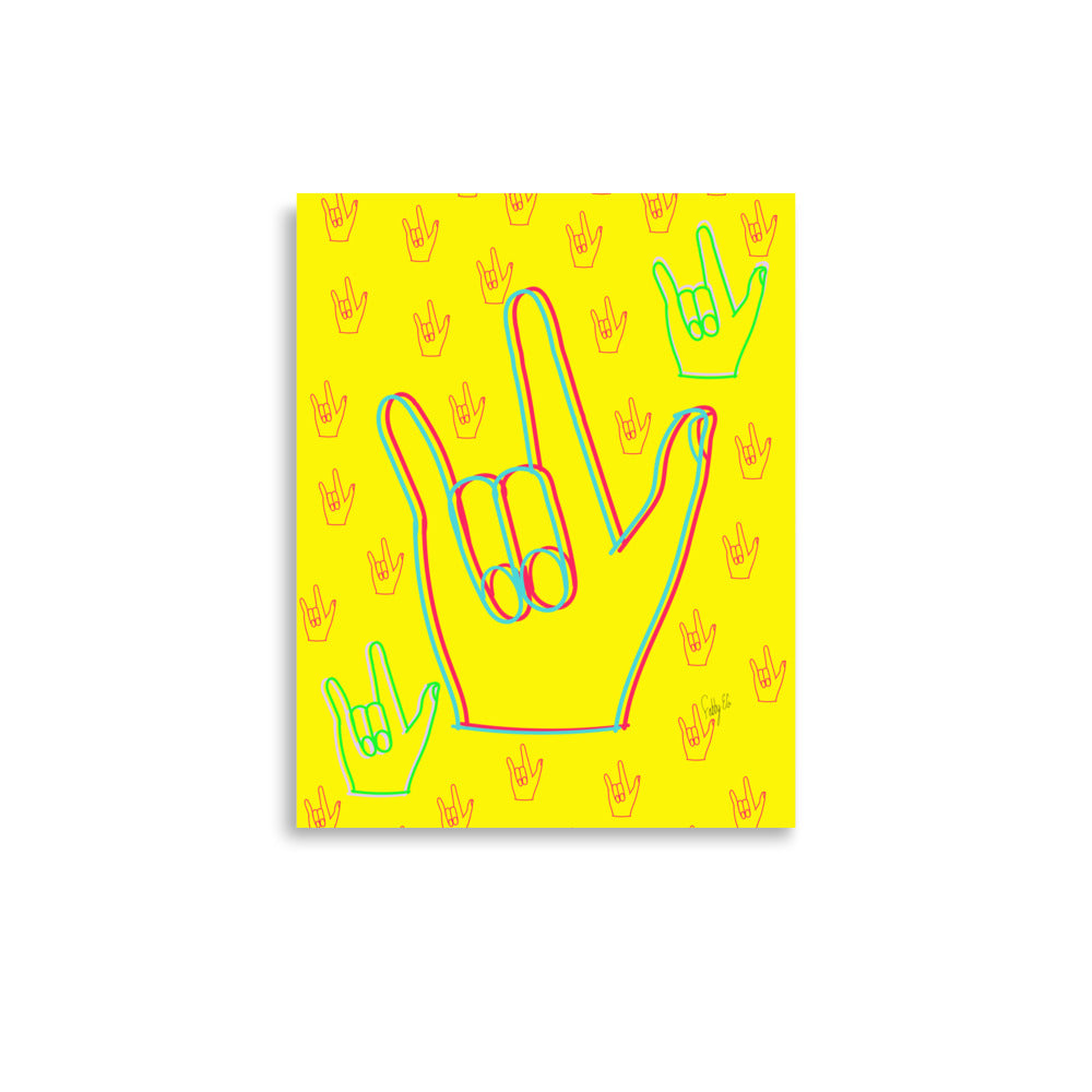 I love you sign language, (enhanced matte paper) Poster