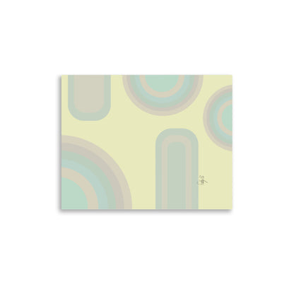 Neutral patterns yellow Poster