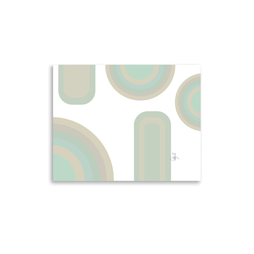 Neutral patterns white Poster