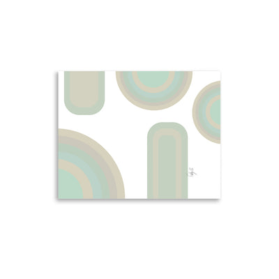 Neutral patterns white Poster