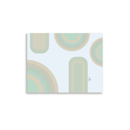 Neutral patterns blue Poster