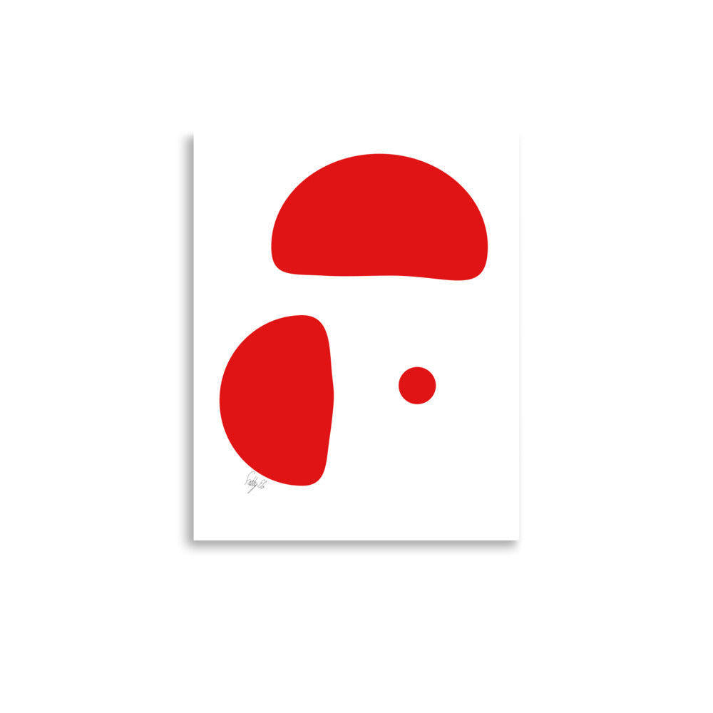 Opposite dots red Poster