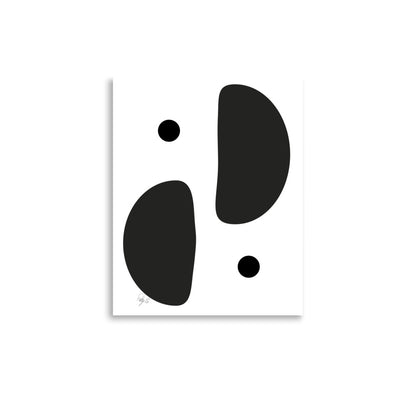 Mirror effect dots white Poster