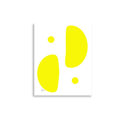 Mirror effect dots yellow Poster