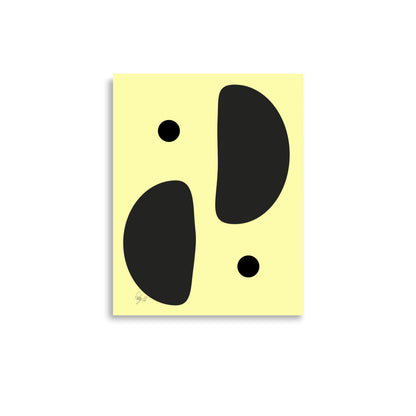 Mirror effect dots yellow warmth Poster