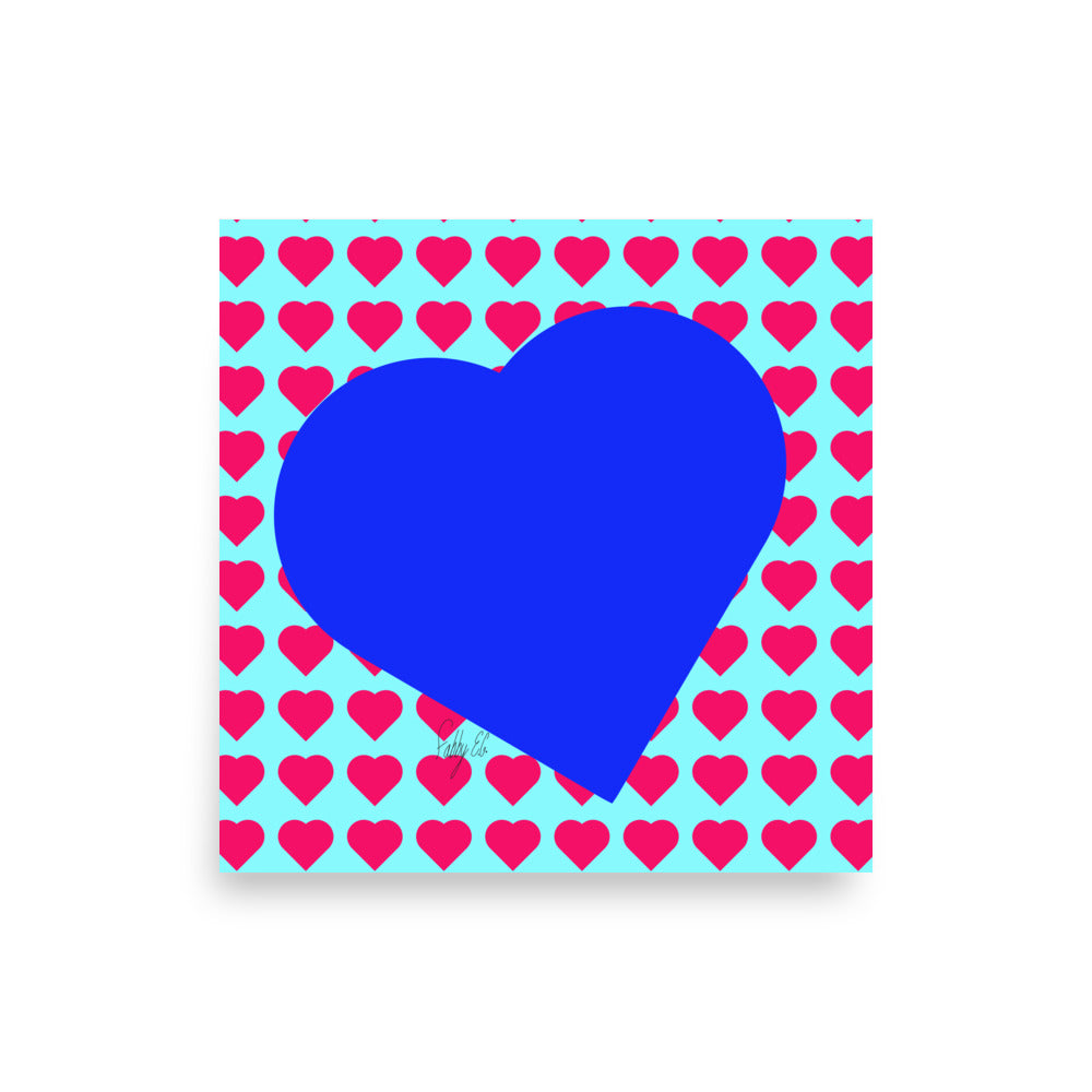 In love (blue heart) Poster