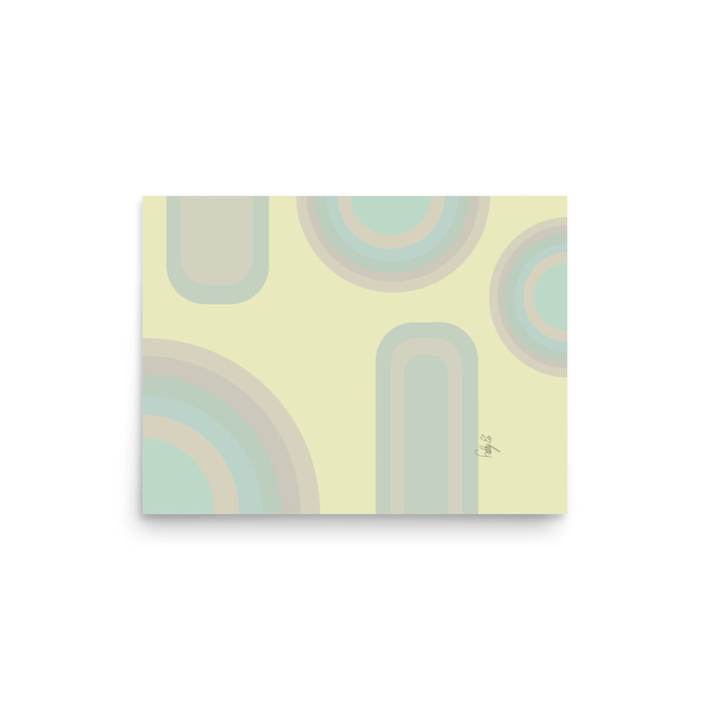 Neutral patterns yellow Poster