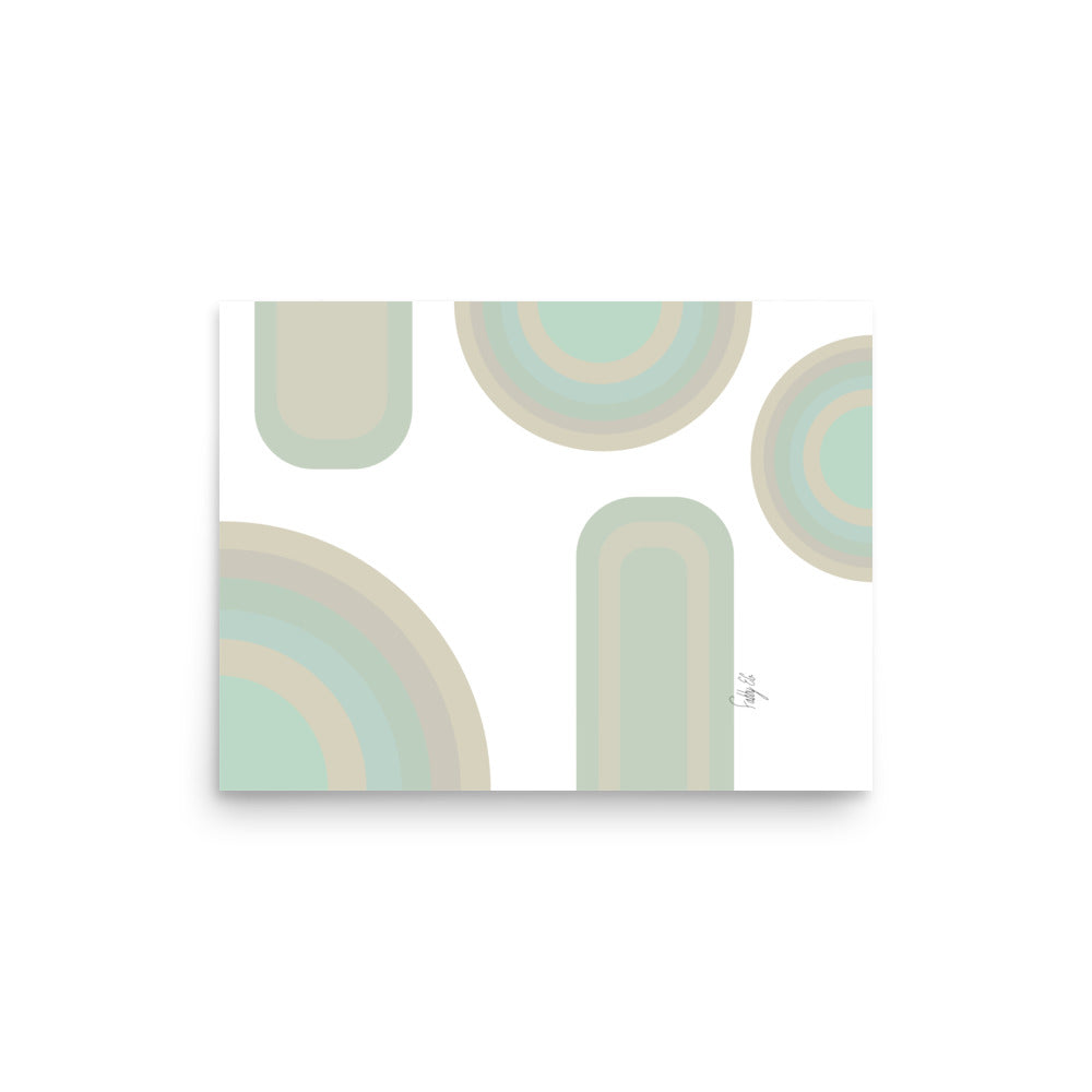 Neutral patterns white Poster