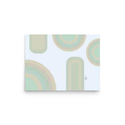 Neutral patterns blue Poster