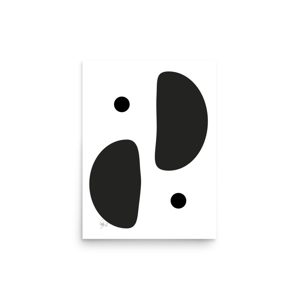 Mirror effect dots white Poster