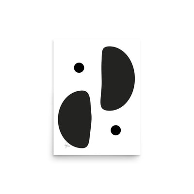Mirror effect dots white Poster