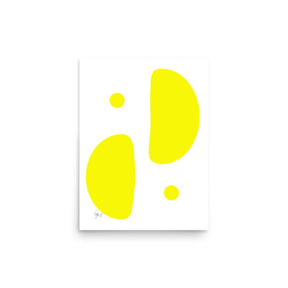 Mirror effect dots yellow Poster