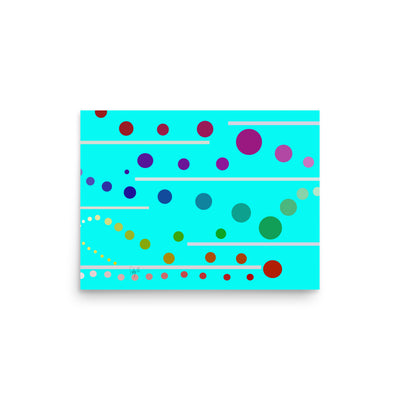 Follow along cyan blue Poster