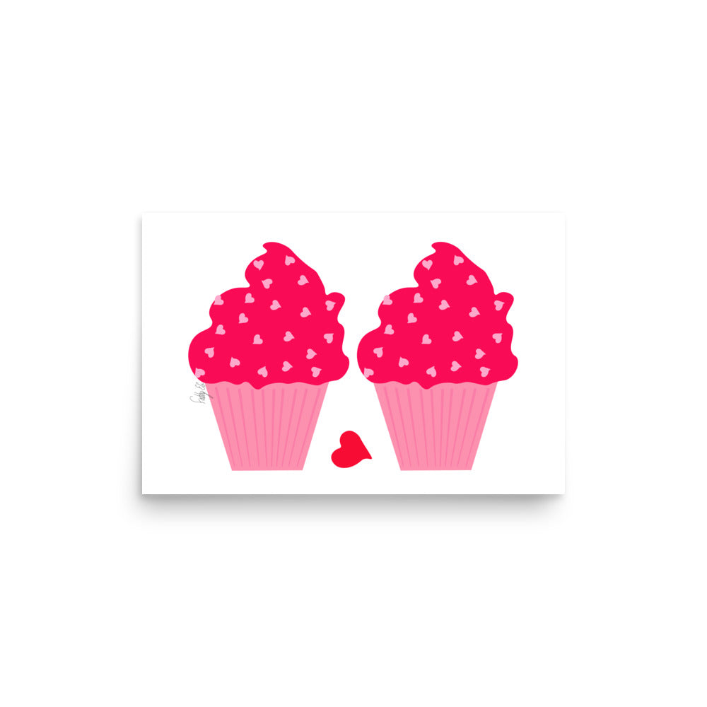 Cupcakes in love Poster