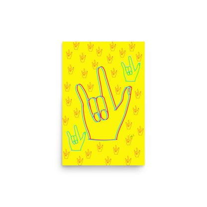 I love you sign language, (enhanced matte paper) Poster