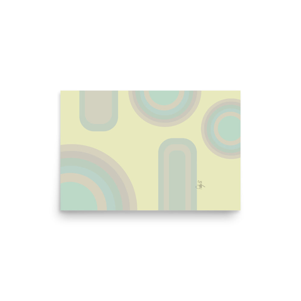 Neutral patterns yellow Poster