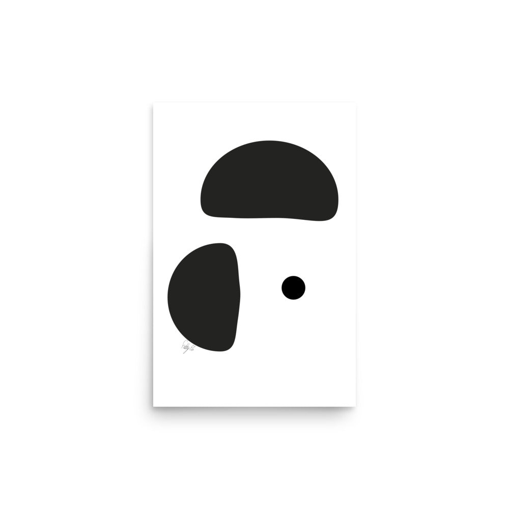 Opposite dots white Poster