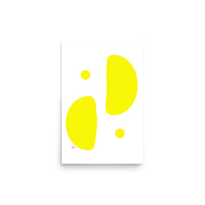 Mirror effect dots yellow Poster