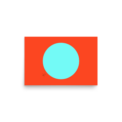 Circling around orange Poster