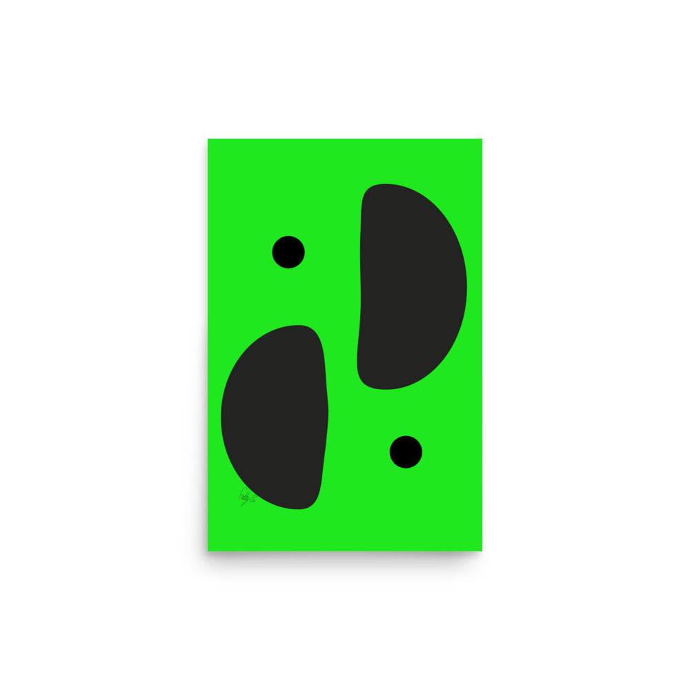 Mirror effect dots green Poster