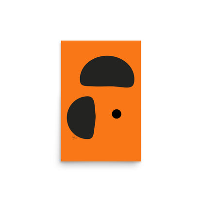 Opposite dots orange Poster