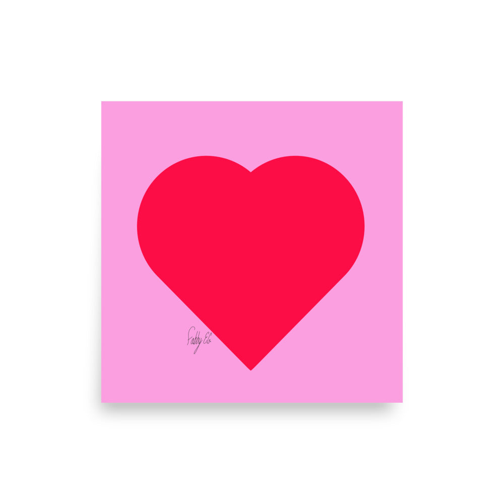 In love (passion pink heart and pink life) Poster
