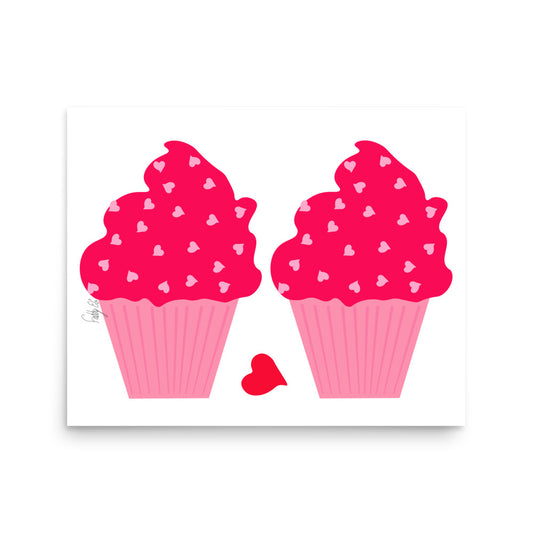 Cupcakes in love Poster