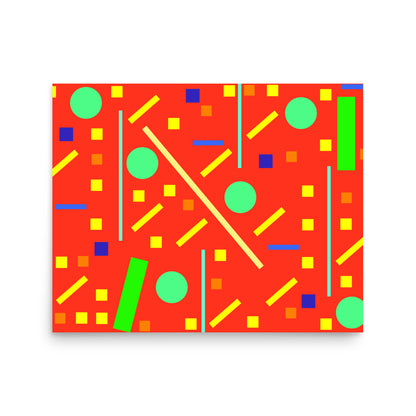 Squares and petite rectangles (orange), Poster