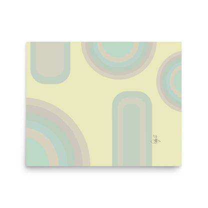 Neutral patterns yellow Poster