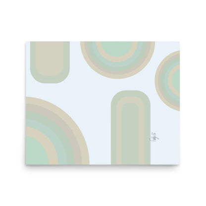 Neutral patterns blue Poster