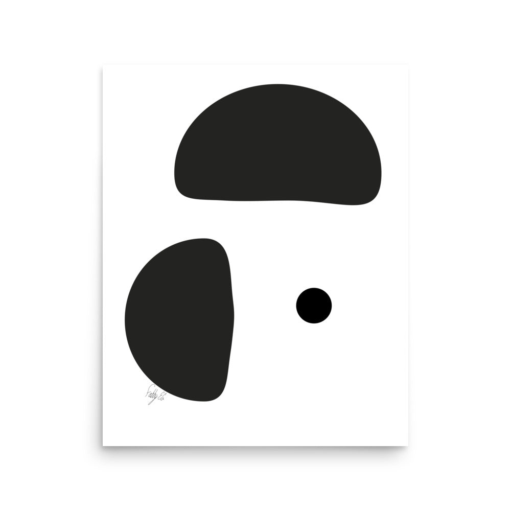 Opposite dots white Poster