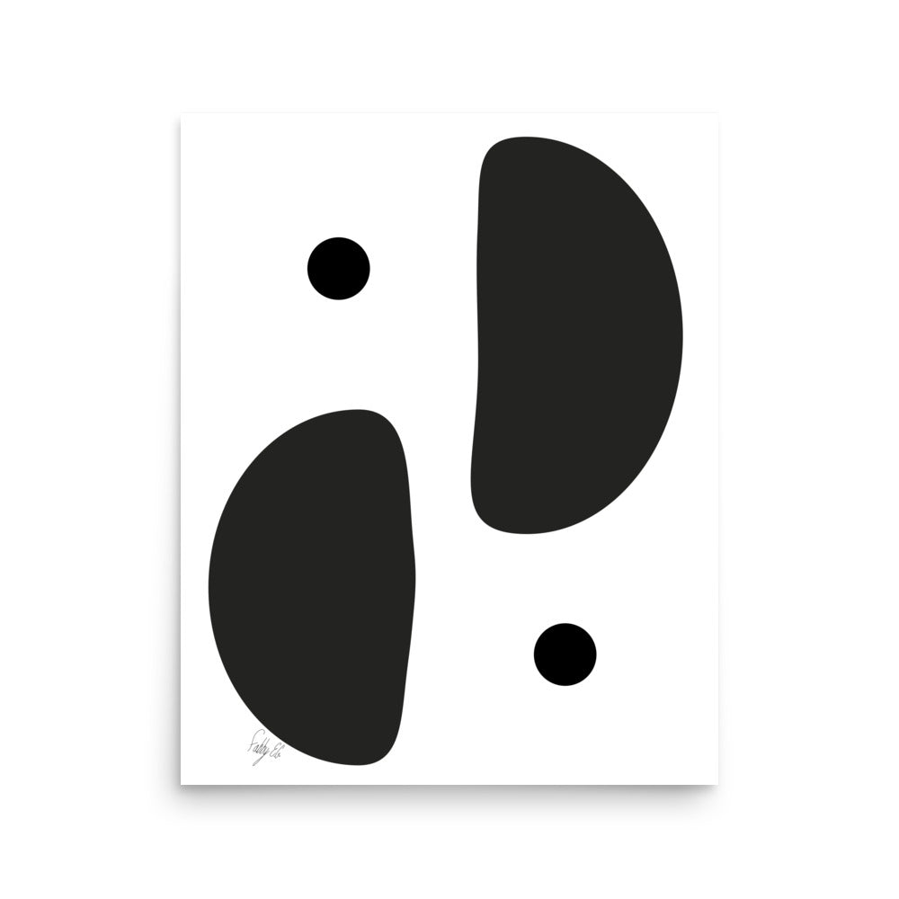 Mirror effect dots white Poster