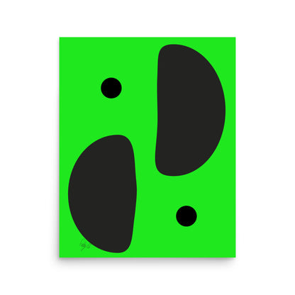 Mirror effect dots green Poster