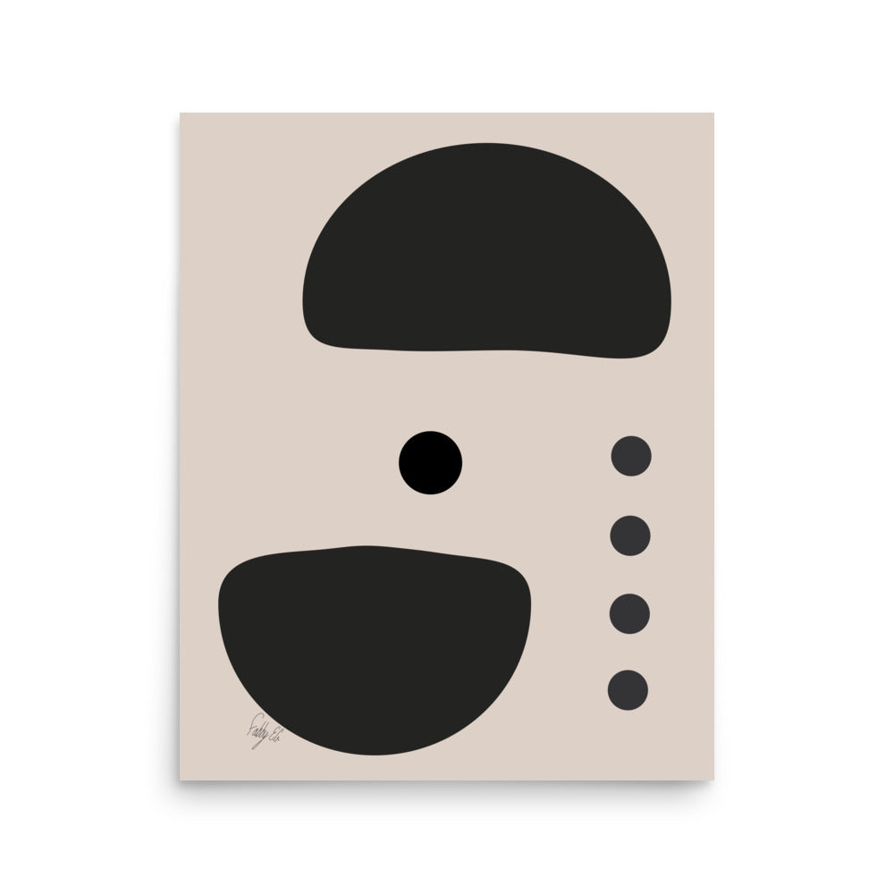 Dots taking sides light pale Poster