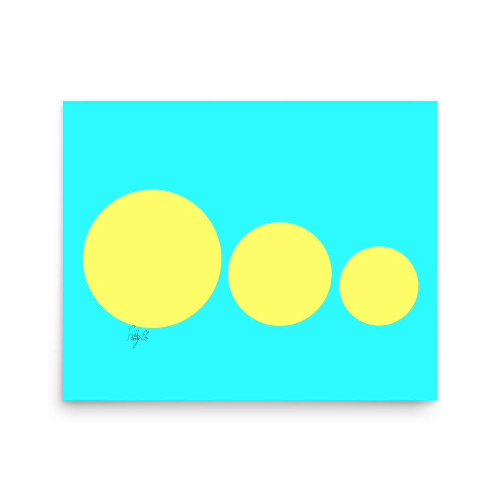 This escalated quickly cyan blue Poster