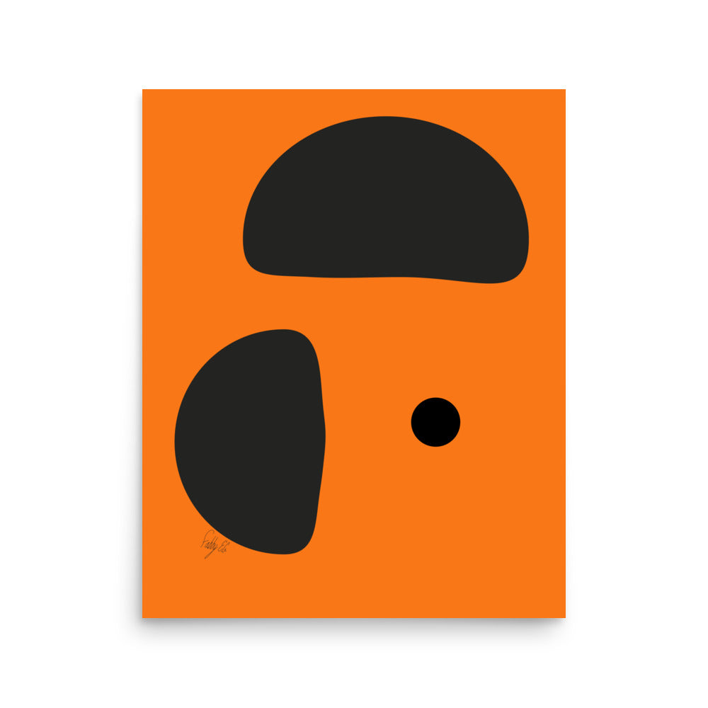 Opposite dots orange Poster