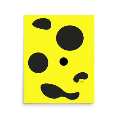 Dots yellow Poster