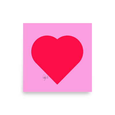 In love (passion pink heart and pink life) Poster