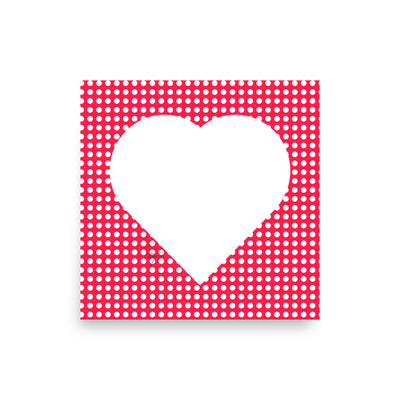 In love (white heart dotted passion) Poster