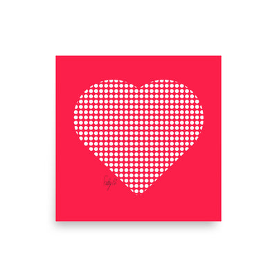 In love (dotted heart) Poster