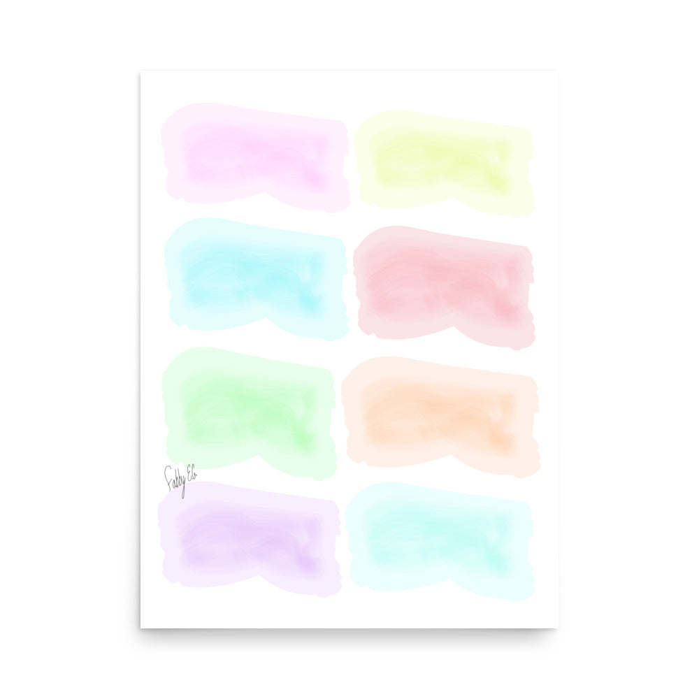 Watercolor Stages Poster