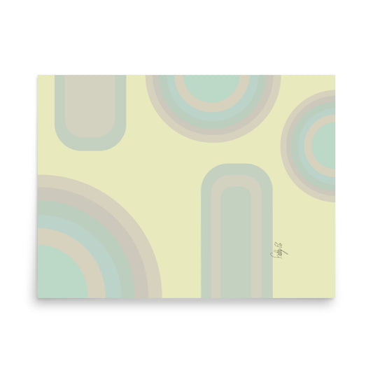 Neutral patterns yellow Poster