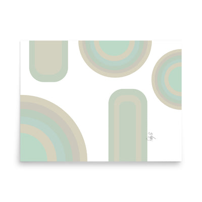 Neutral patterns white Poster