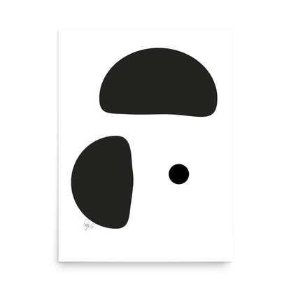 Opposite dots white Poster