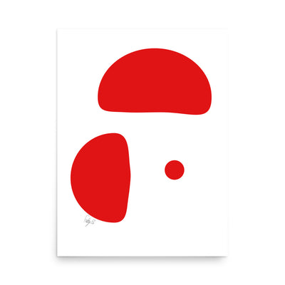 Opposite dots red Poster