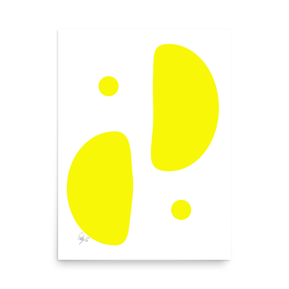 Mirror effect dots yellow Poster