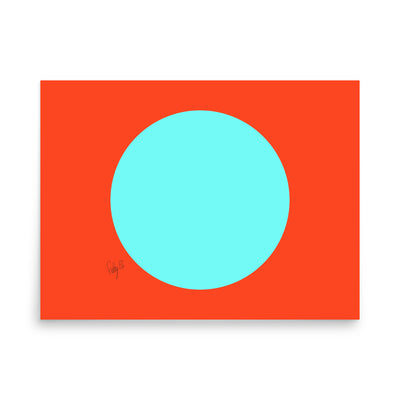 Circling around orange Poster